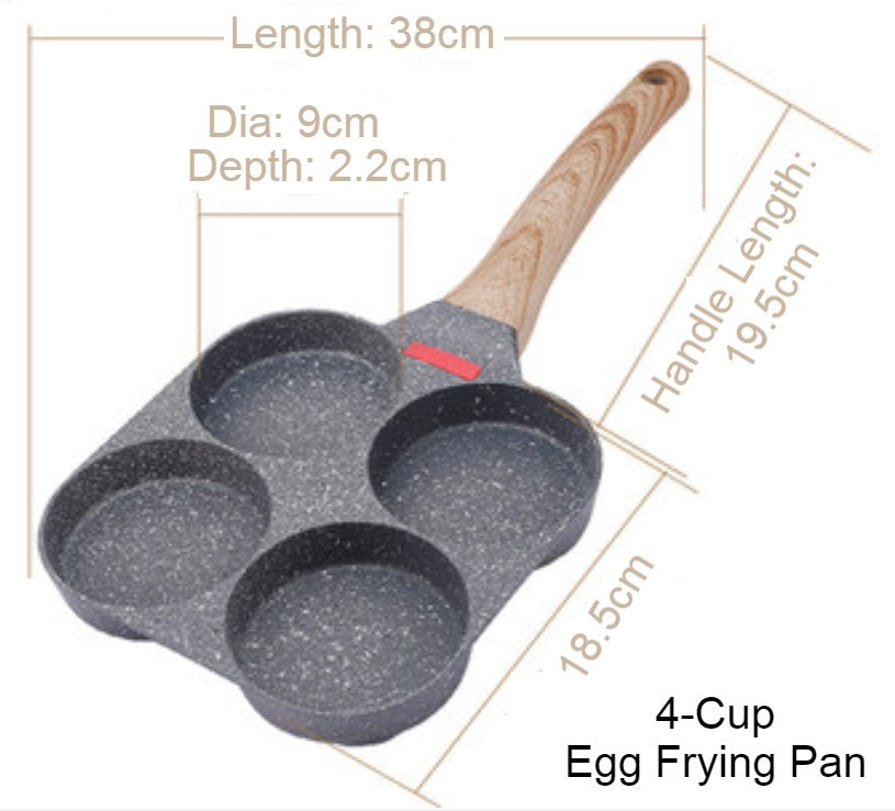 4-Egg Pan Non-Stick 4-Cup Egg Frying Pan Mini Egg Cooker Omelet Pan With Bakelite Handle Aluminum Egg Skillet Easy Clean Divided Typea 14b11364 Fbd1 482d 9748 Aebfc6aad7cb.5d53f28aa6ae5044d69e8f6b5750894b - View #2