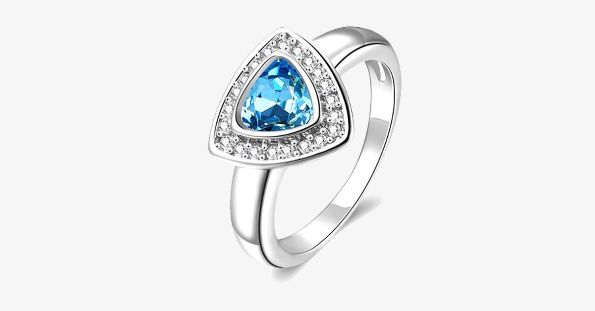 Zirconium Aquamarine Ring
