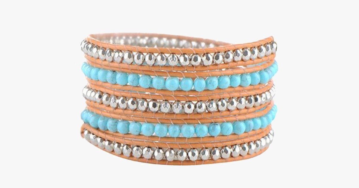 Turquoise Hex Wrap Bracelet