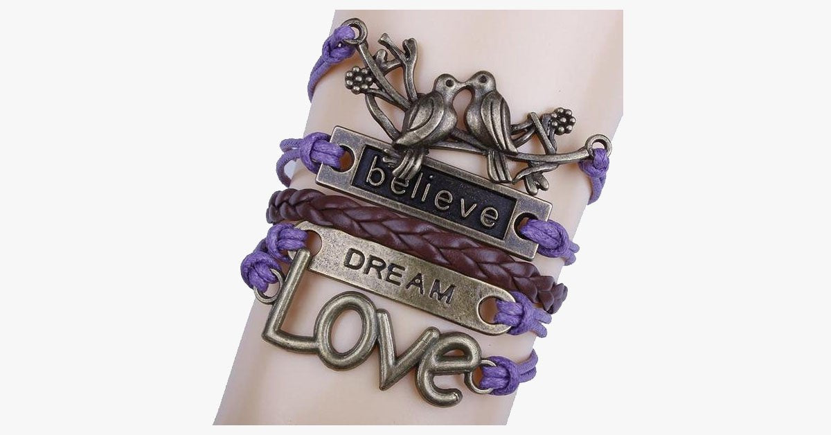 Believe Dream Love Bracelet