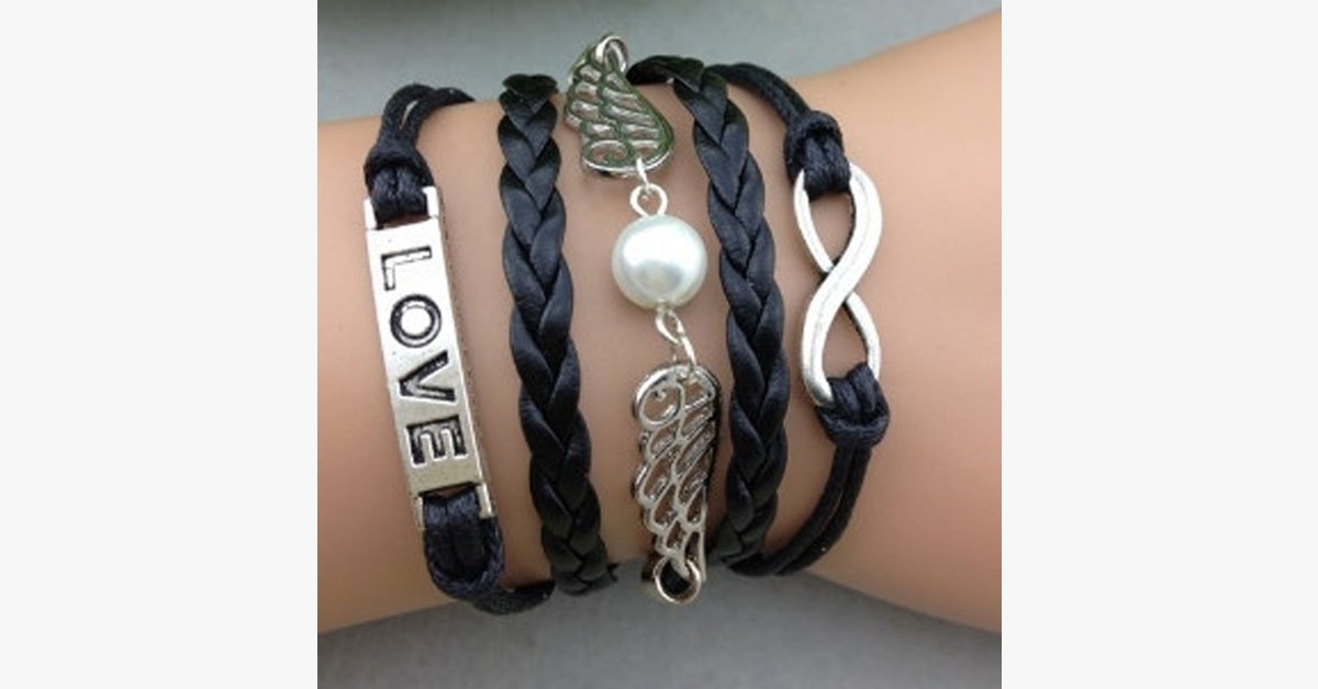 Pearl Wings Love Bracelet