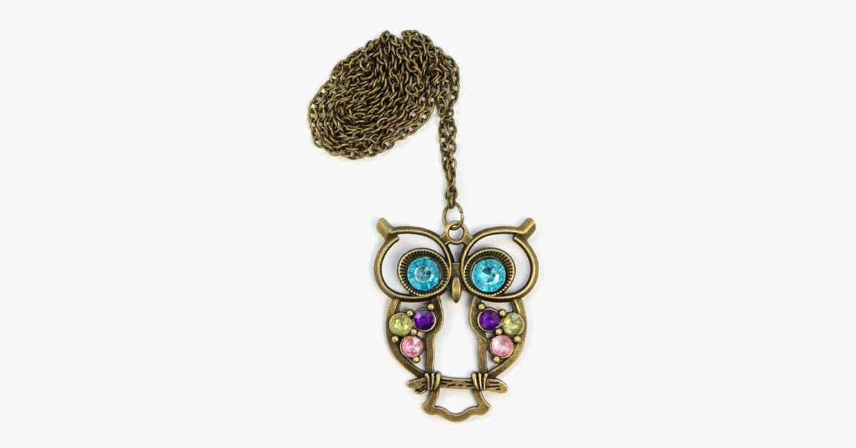 Blue Eyes Owl Pendant