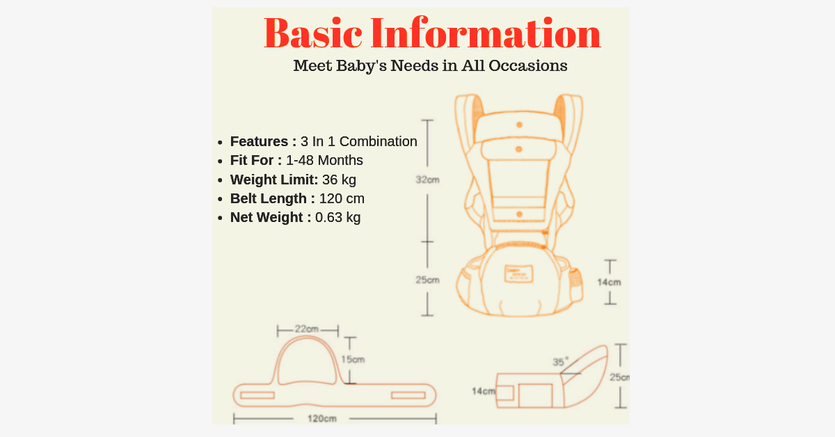 All-In-One Baby Breathable Travel Carrier