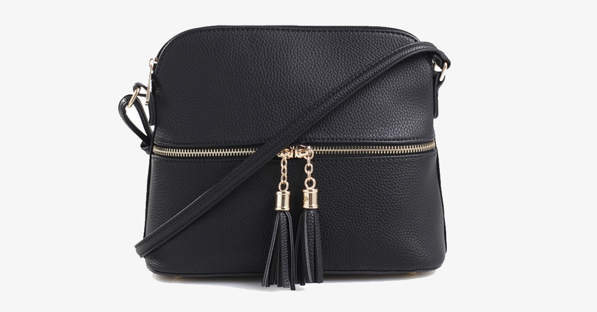 Tassel Charm Crossbody Purse