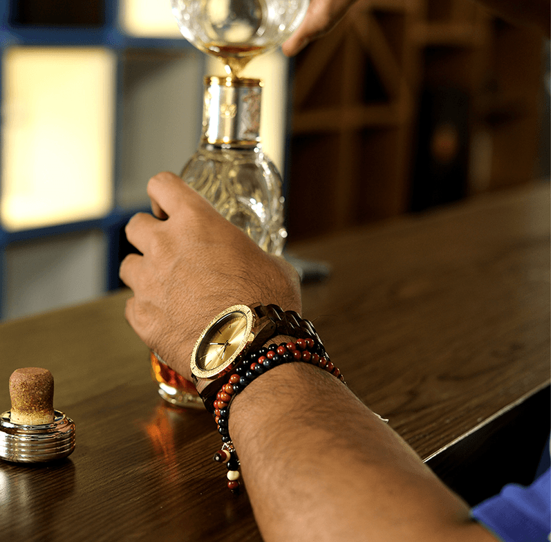 Mens Quartz Wooden Wristwatches Watch in Beautiful Wood Gift Box