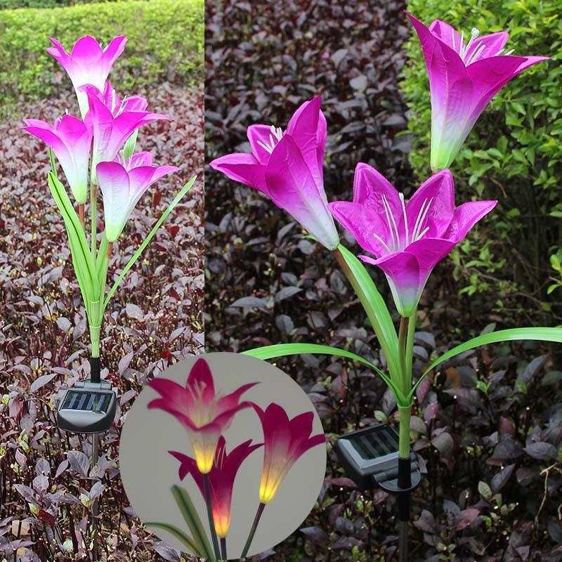 Solar Powered LED Garden Flower