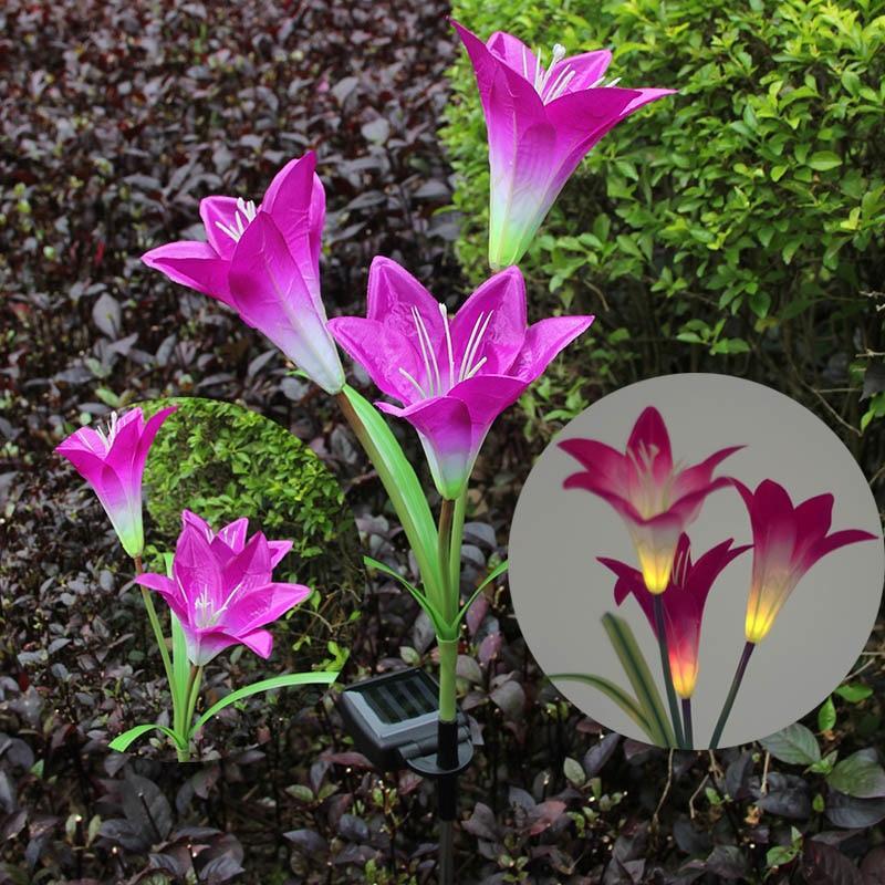 Solar Powered LED Garden Flower