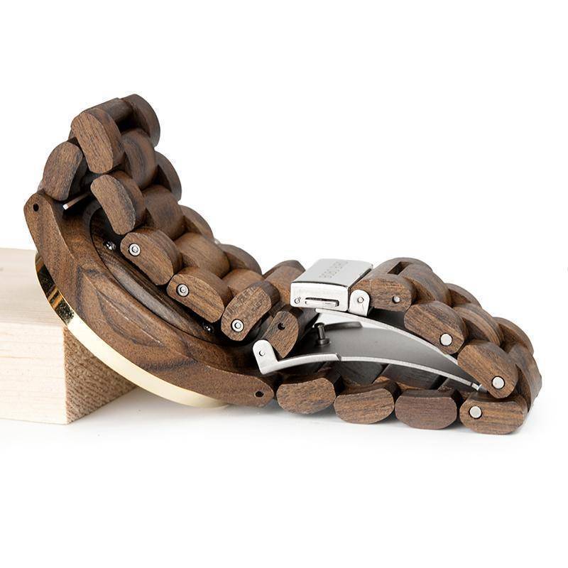 Mens Quartz Wooden Wristwatches Watch in Beautiful Wood Gift Box