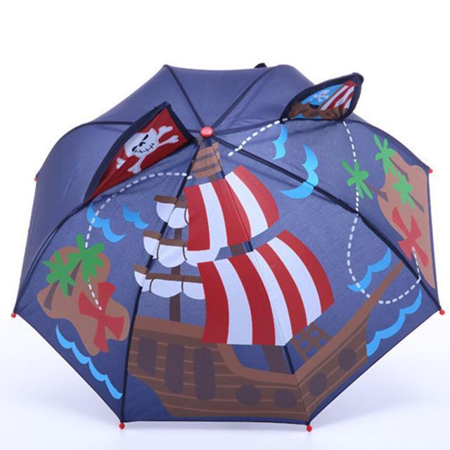 Cartoon Patterns Umbrellas Kids Boys Girls Paraguas Parasol
