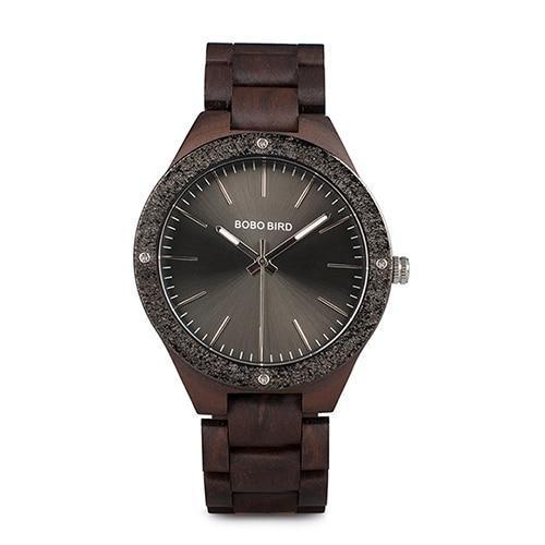 Mens Quartz Wooden Wristwatches Watch in Beautiful Wood Gift Box