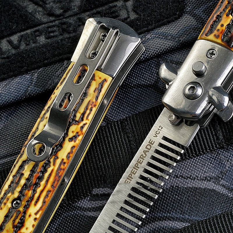 Portable Foldable Stainless Steel Comb, with Bottle Opener & Screwdriver, for Hair & Beard