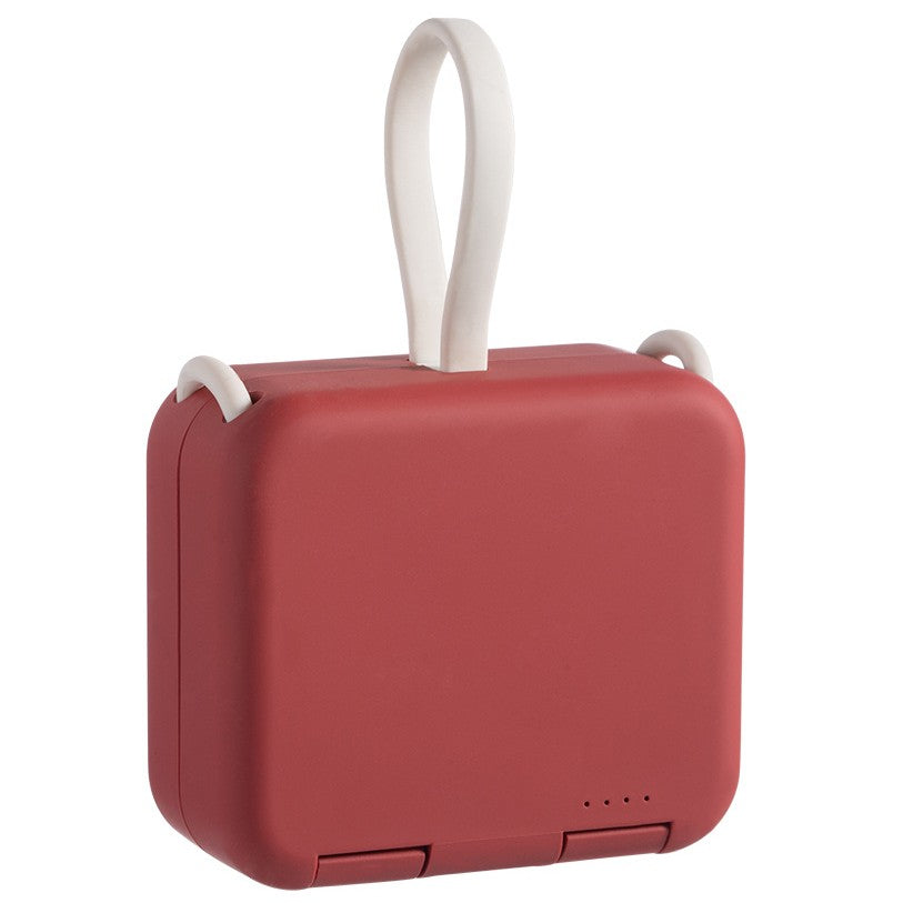 4000mAh Portable Back Clip Power Bank, with Phone Holder, Foldable Design & Charging Cable, for Major Cell Phone Types