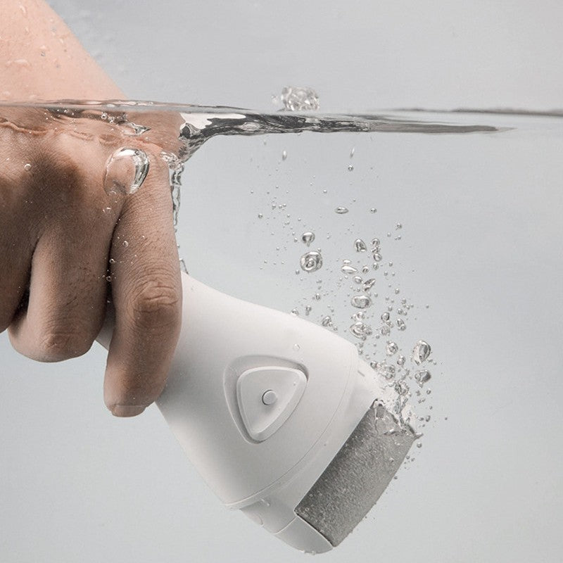 Rechargeable Waterproof Electric Foot File, with 2 Speed, LED Light & Replacement Rollers