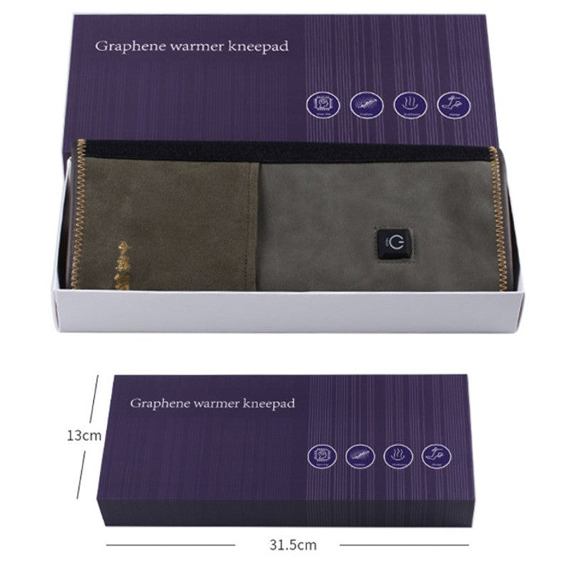 Electric Adjustable Heat and Vibration Knee Massager Heating Pad, with Power Bank, for Elbow or Knees