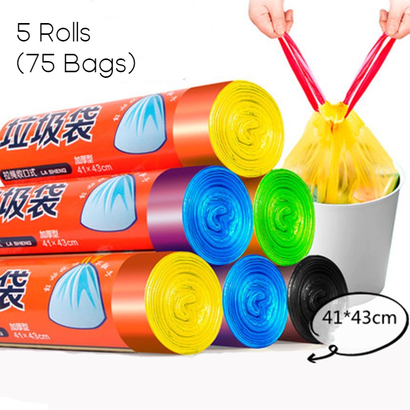 Unscented Ultra Strong Drawstring Trash Bags, for Kitchen, Bathroom, Office & More