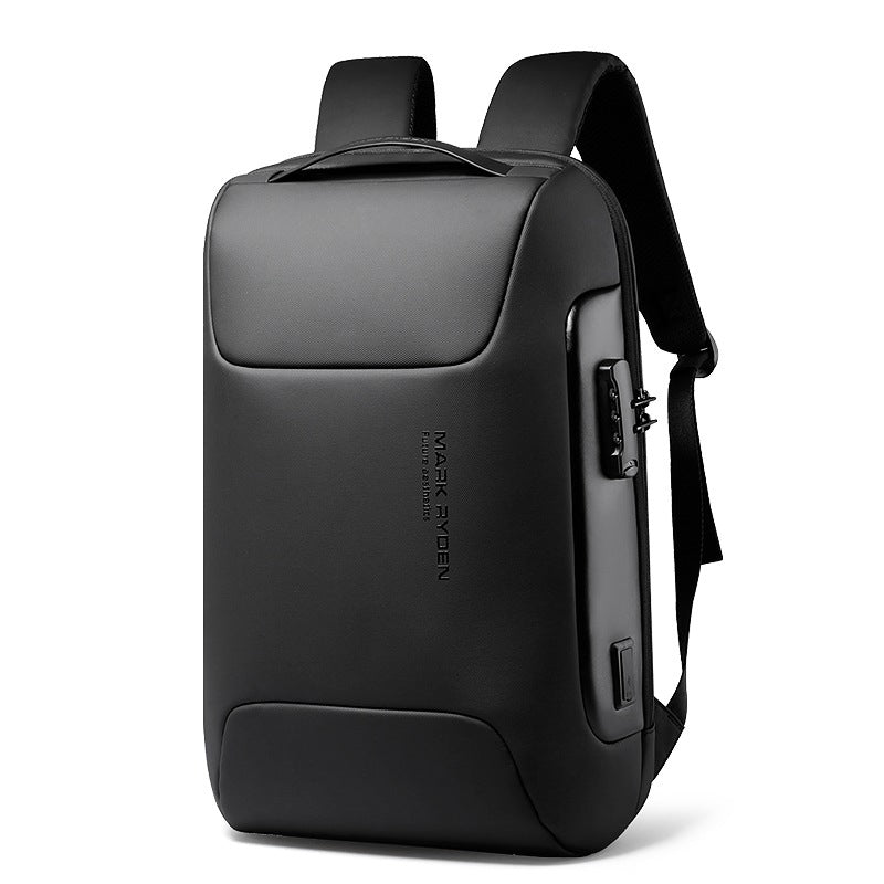 Stylish Large Capacity Backpack, with Combination Lock, Waterproof Fabric, USB Port & Anti-theft pockets, for School, Commute, or Travel