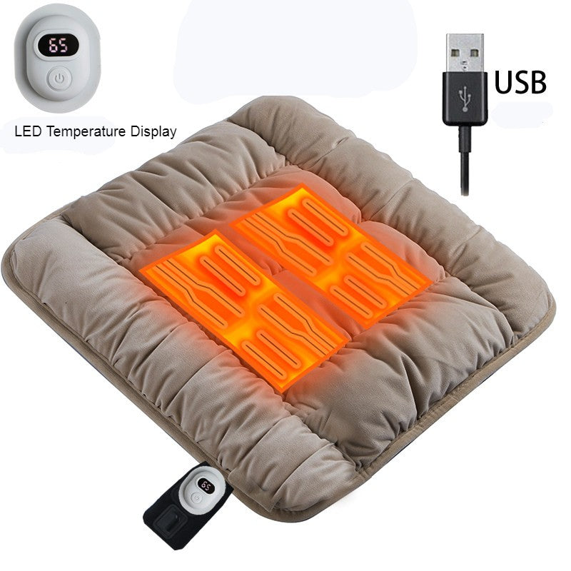Car Heated Seat Cushion, with 3 Adjustable Temperature, for Home, Office & Car