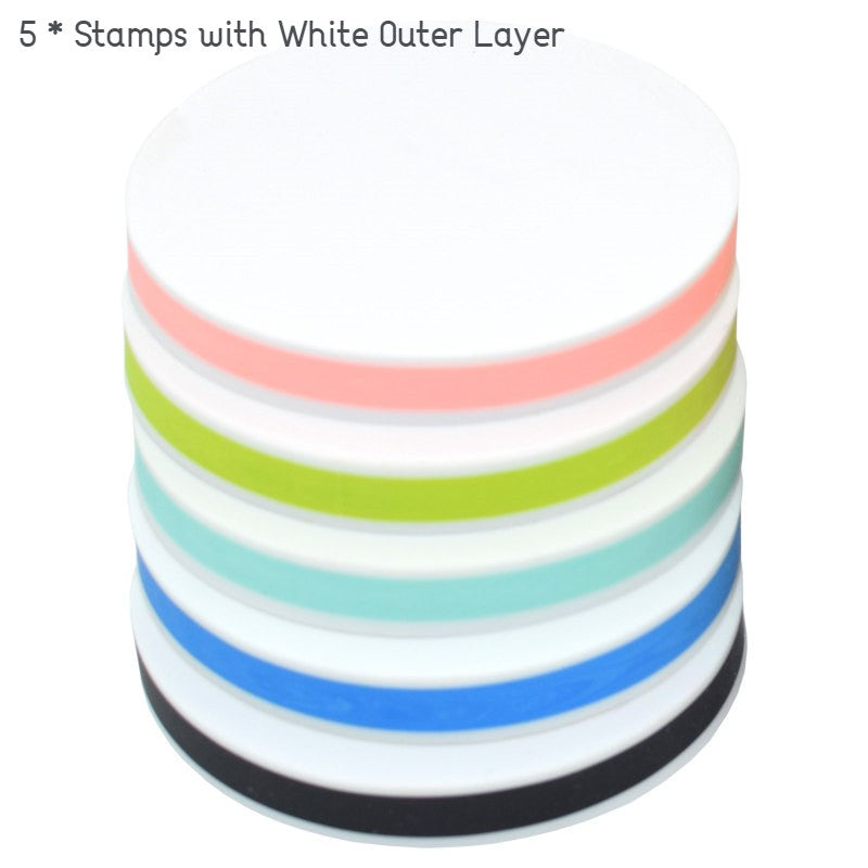Round Rubber Stamp, with Easy-to-peel Design, for Printmaking, Printing and More