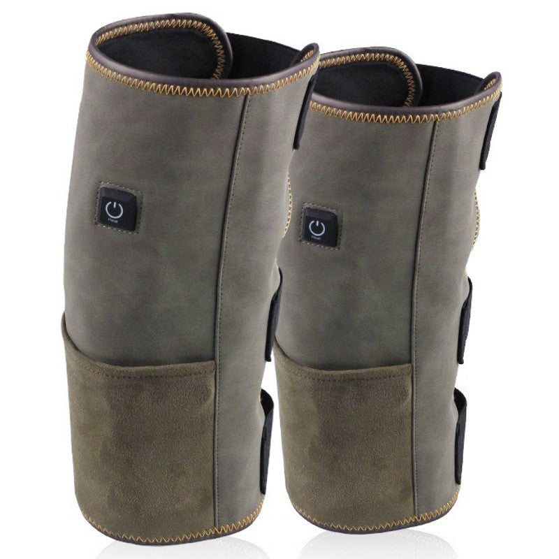 Electric Adjustable Heat and Vibration Knee Massager Heating Pad, with Power Bank, for Elbow or Knees