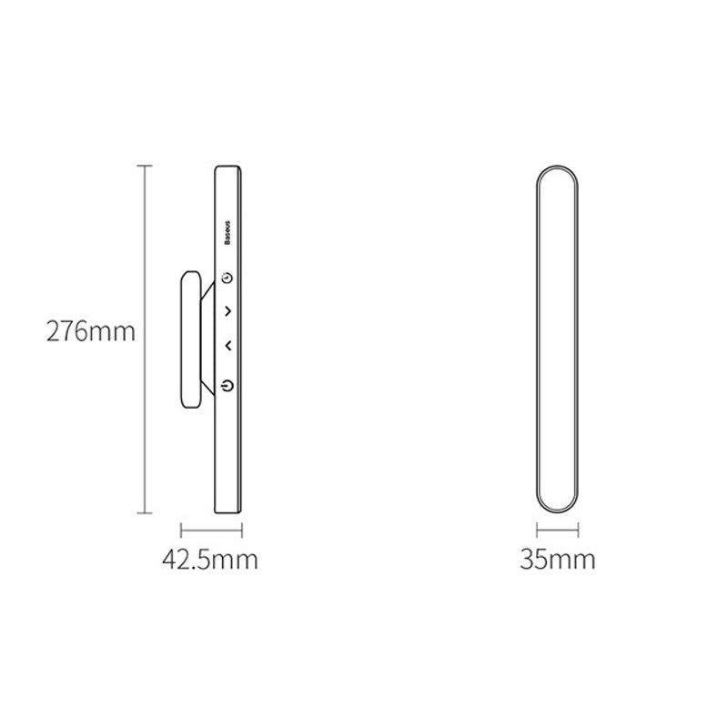 Rechargeable Magnetic LED Desk Lamp with Stepless Dimming, for Study, Cabinet, Bedside