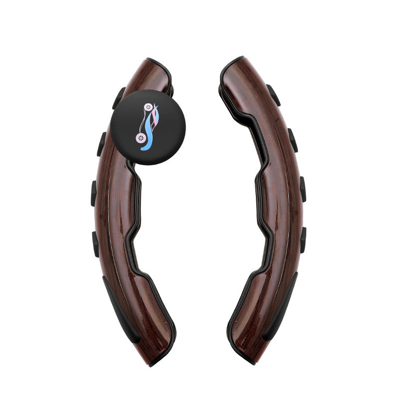 Carbon Fiber Non-Slip Steering Wheel Cover Booster with Spinner Knob & Built-in Car Freshener