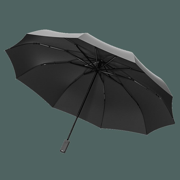 Automatic Umbrella, with Built-in LED Lighting, 100-Day Long Standby & 10 Ribs, for Heavy Rain, Night, Outdoor & More