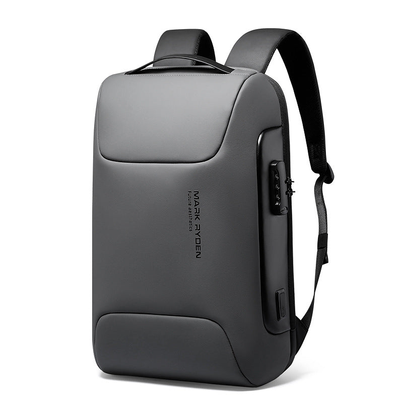 Stylish Large Capacity Backpack, with Combination Lock, Waterproof Fabric, USB Port & Anti-theft pockets, for School, Commute, or Travel