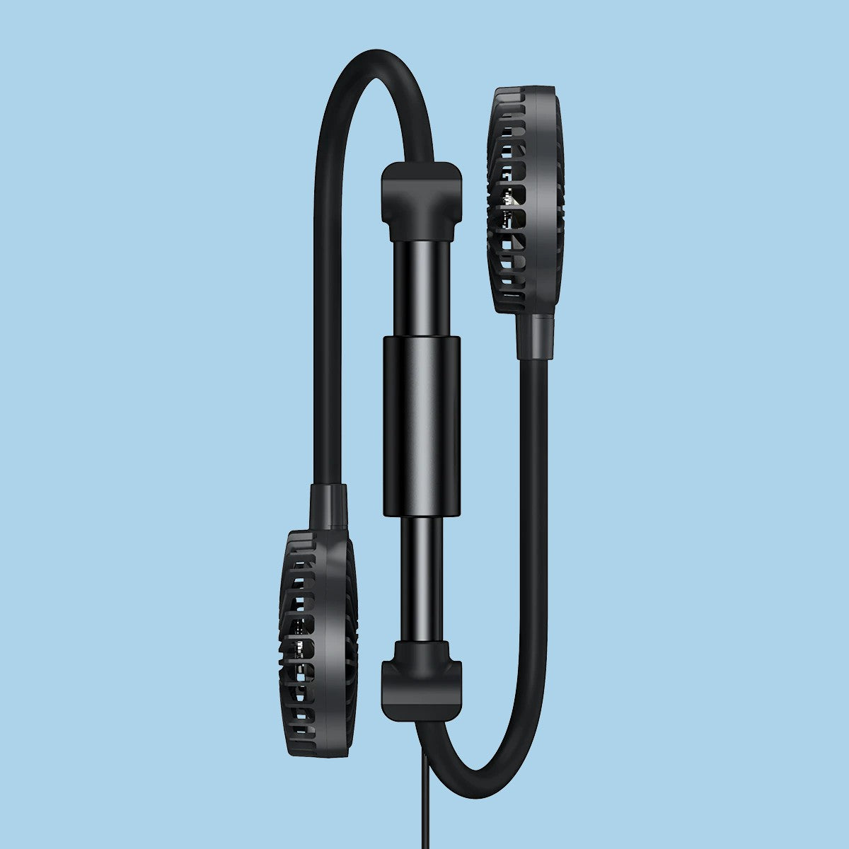 Car Headrest Cooling Fan, with 2-Speed, 360¬∞ Rotatable Design & 1.5m USB Cable, for Front & Back Seats