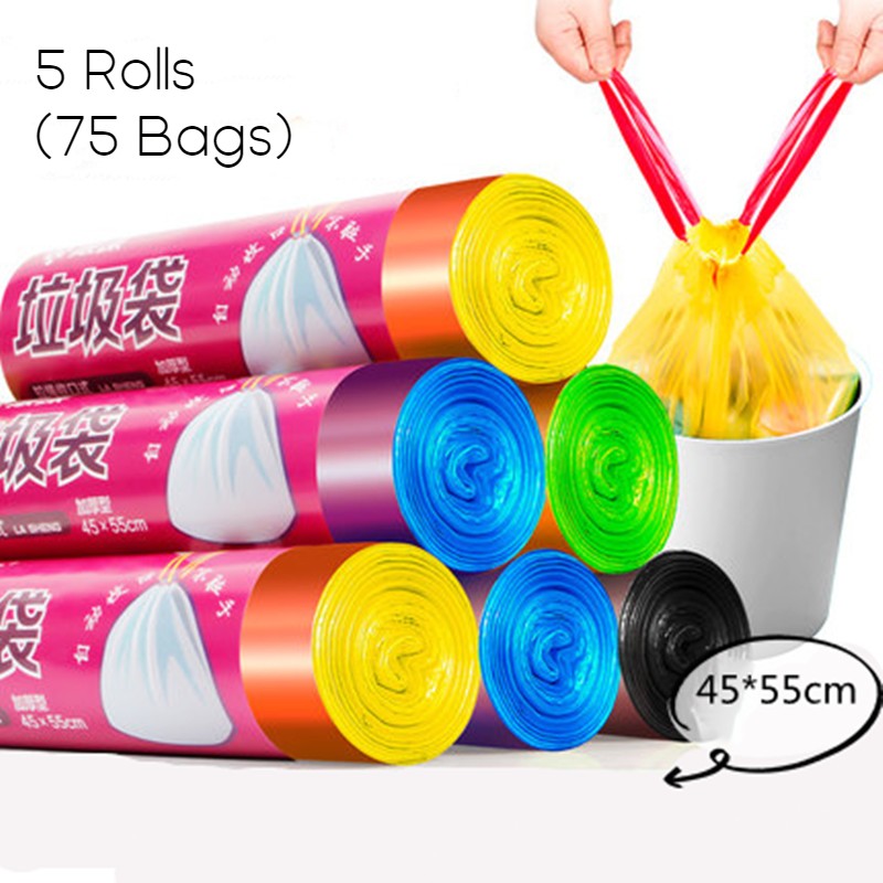 Unscented Ultra Strong Drawstring Trash Bags, for Kitchen, Bathroom, Office & More