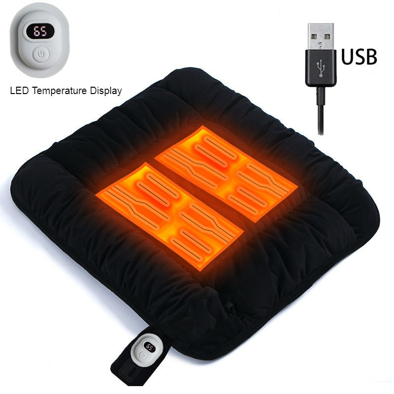 Car Heated Seat Cushion, with 3 Adjustable Temperature, for Home, Office & Car