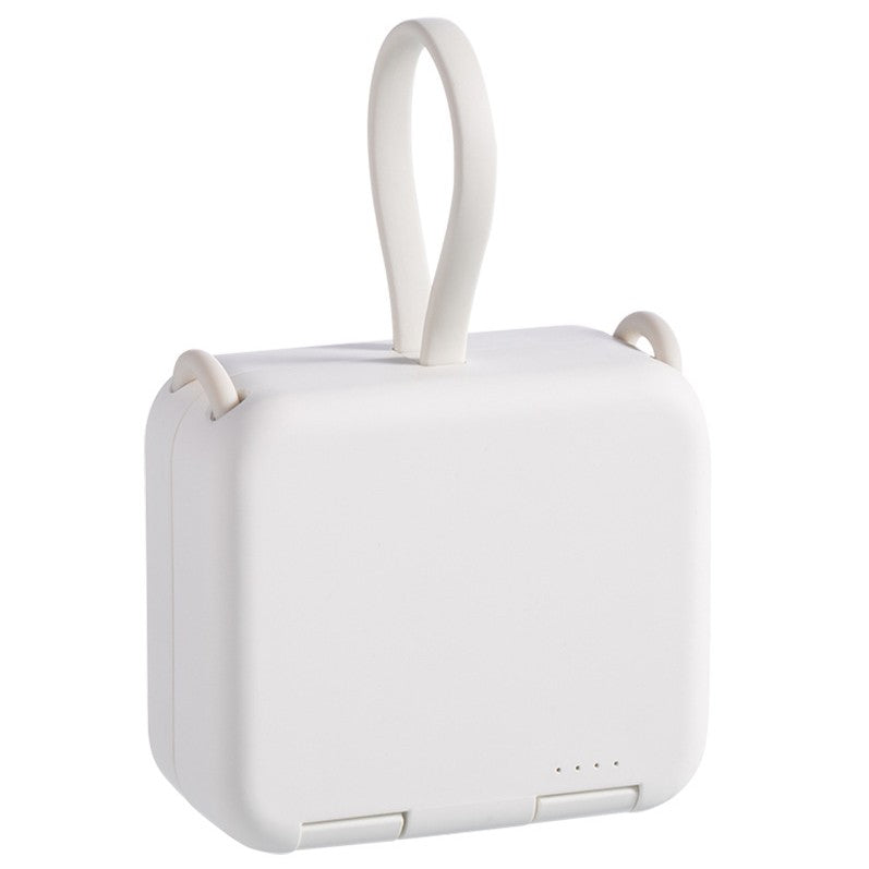 4000mAh Portable Back Clip Power Bank, with Phone Holder, Foldable Design & Charging Cable, for Major Cell Phone Types