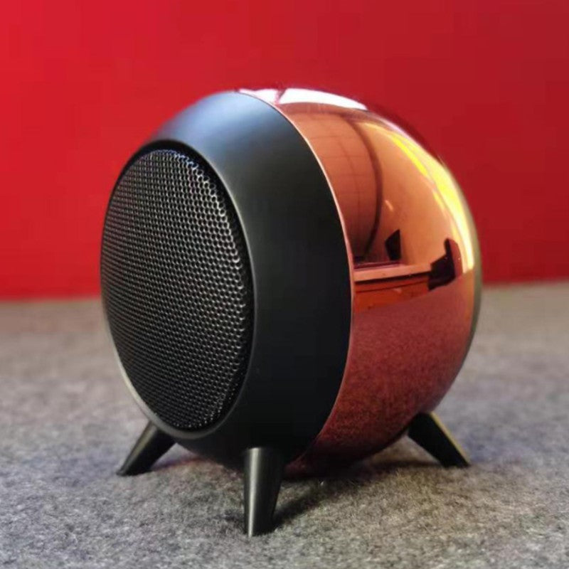 Portable Mini Wireless Bluetooth 5.0 Speaker, with Cool Metal Shell, Long Battery Life and Widely Compatible with Phones and Tablets, for Office, Home and More