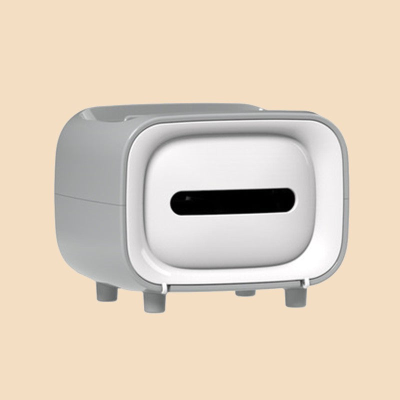 Retro TV-shaped Tissue Box, with Catchall & Phone Holder, for Home & Office
