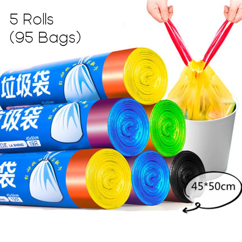 Unscented Ultra Strong Drawstring Trash Bags, for Kitchen, Bathroom, Office & More