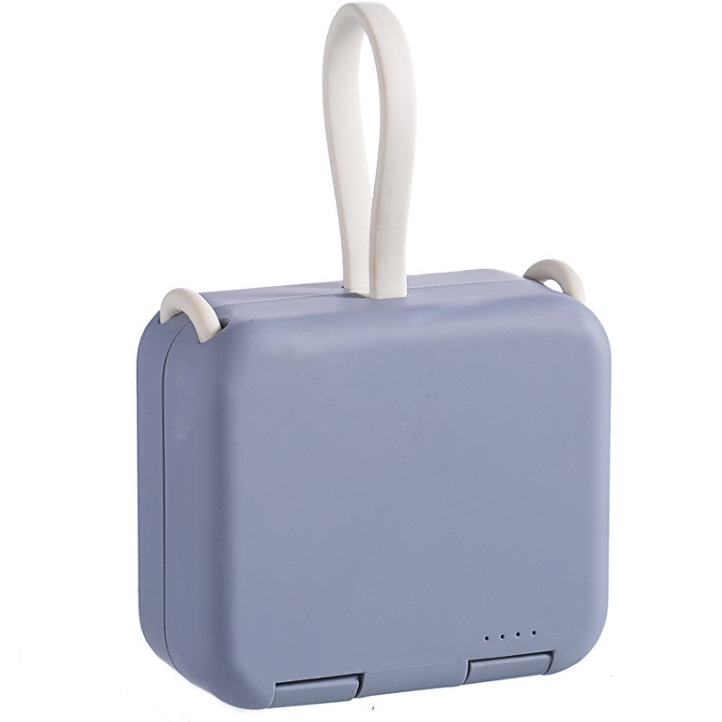4000mAh Portable Back Clip Power Bank, with Phone Holder, Foldable Design & Charging Cable, for Major Cell Phone Types