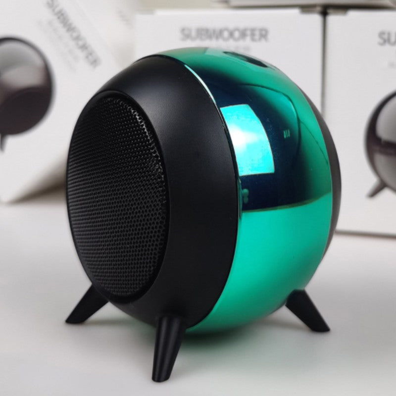 Portable Mini Wireless Bluetooth 5.0 Speaker, with Cool Metal Shell, Long Battery Life and Widely Compatible with Phones and Tablets, for Office, Home and More