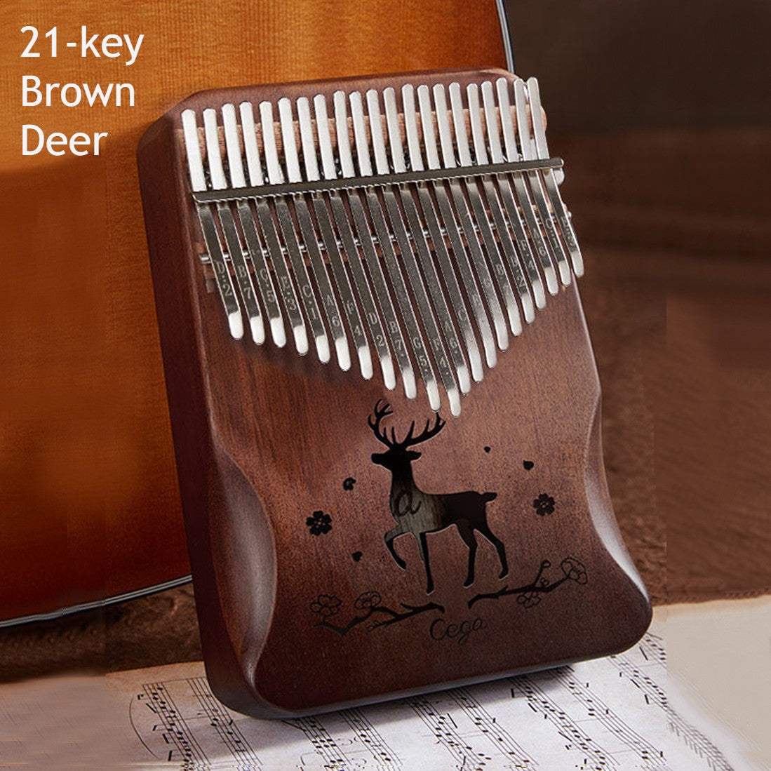 Portable Kalimba, with 21 Keys & Solid Wood Board, for Kids, Adult, Beginners, Professional