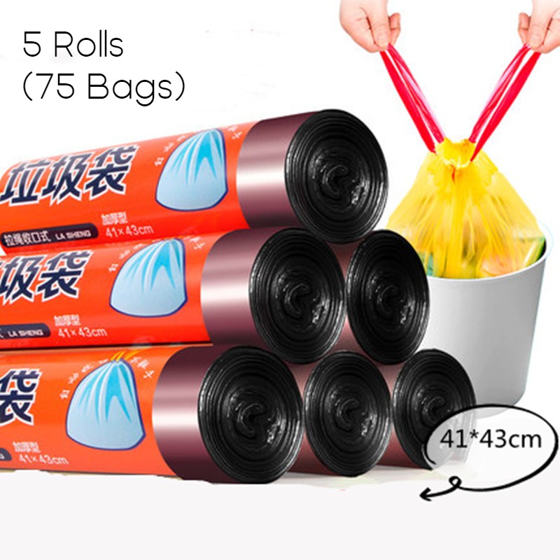 Unscented Ultra Strong Drawstring Trash Bags, for Kitchen, Bathroom, Office & More