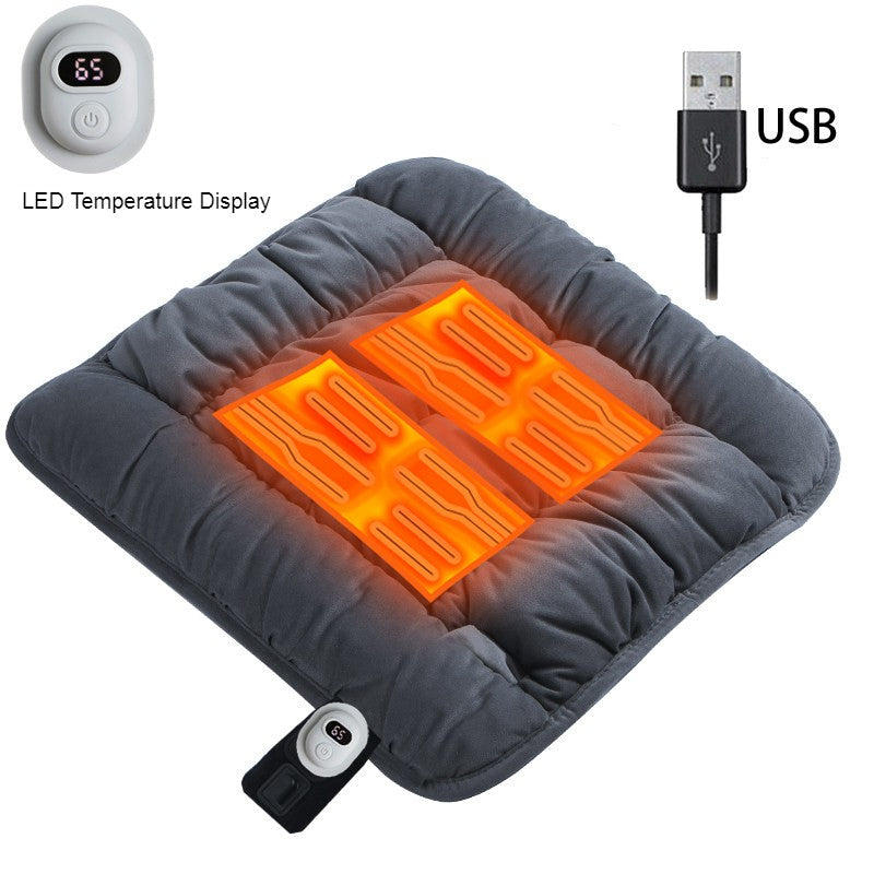 Car Heated Seat Cushion, with 3 Adjustable Temperature, for Home, Office & Car