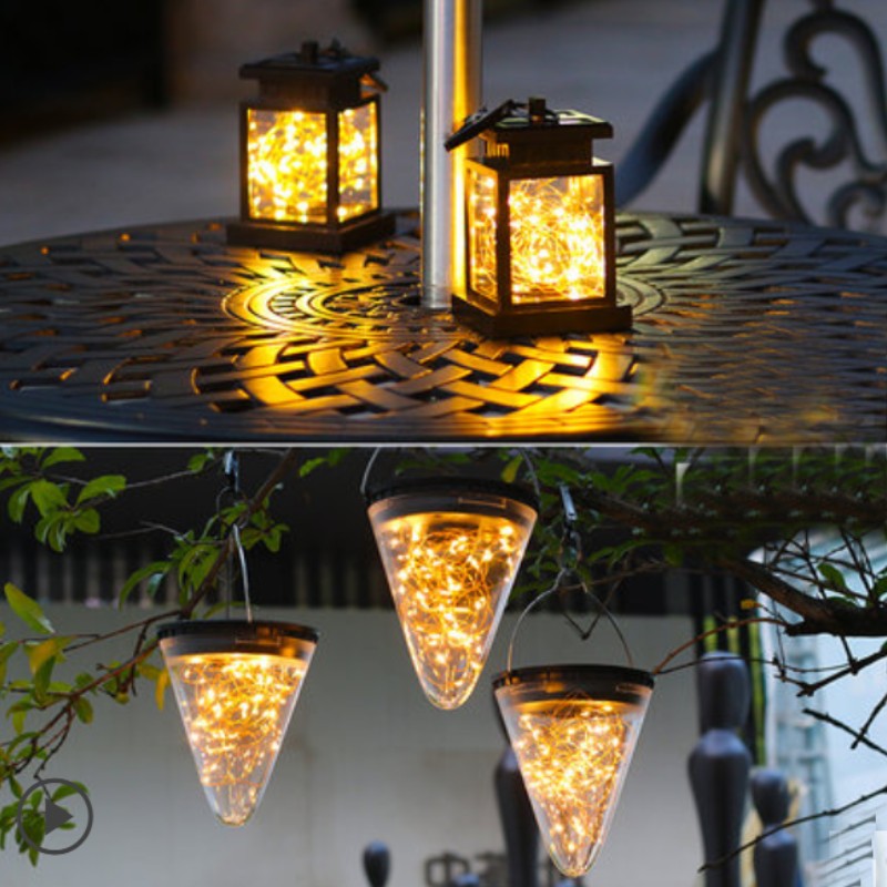 Solar Outdoor LED Decorative Lights, with Clip, Auto ON/OFF & No Wire Required, for Backyard, Balcony, Driveway & More (4-Pack)
