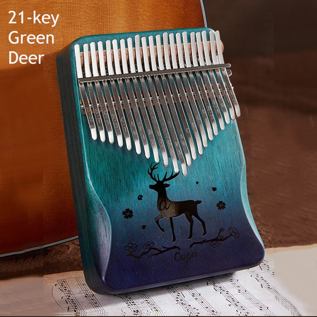 Portable Kalimba, with 21 Keys & Solid Wood Board, for Kids, Adult, Beginners, Professional
