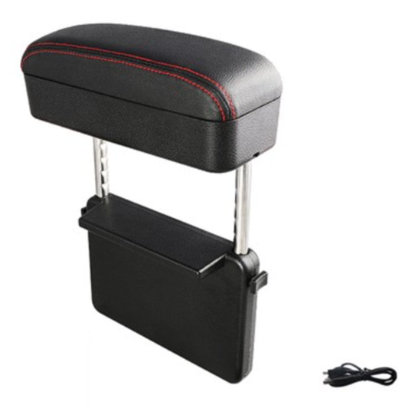 3-in-1 Universal Adjustable Car Armrest Storage Box, with Arm Support, Wireless Charging & Item Storage, for Long Distance Drive (1PC)