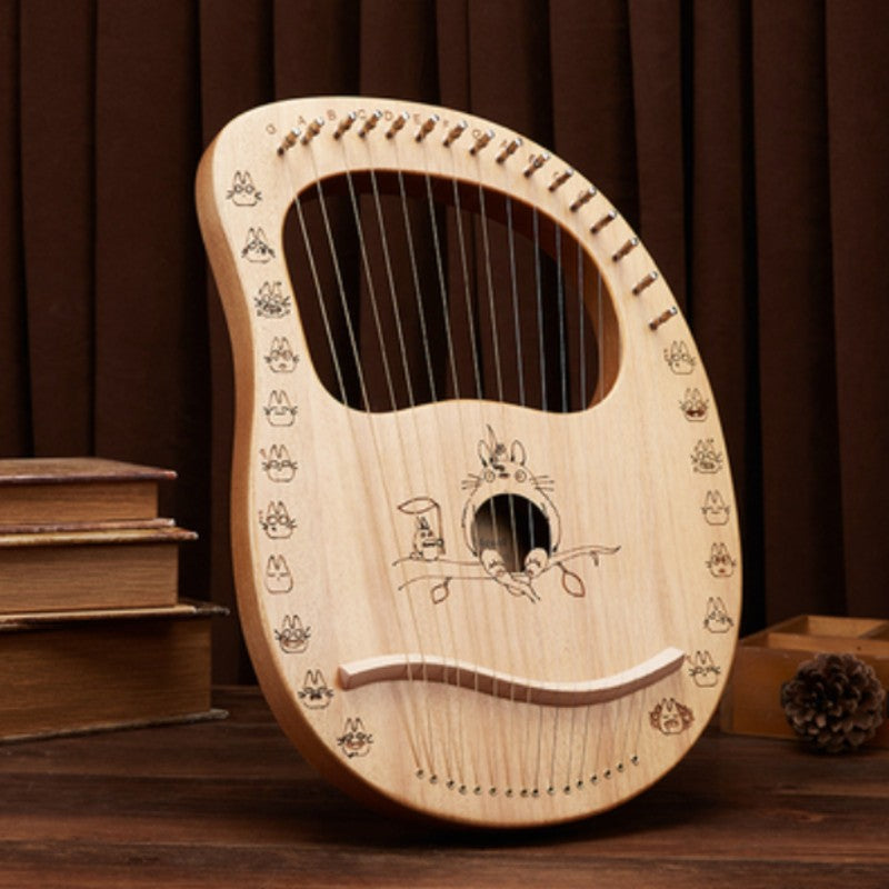 Classy 16-String Lyre Harp with Metal Strings, Tuning Wrench, Spared Strings, Manual and Bag, for Beginners and Professionals