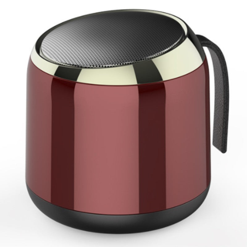 Portable Mini Wireless Bluetooth 5.0 Speaker, with Cool Metal Shell, Long Battery Life and Widely Compatible with Phones and Tablets, for Office, Home and More