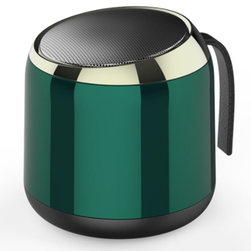 Portable Mini Wireless Bluetooth 5.0 Speaker, with Cool Metal Shell, Long Battery Life and Widely Compatible with Phones and Tablets, for Office, Home and More