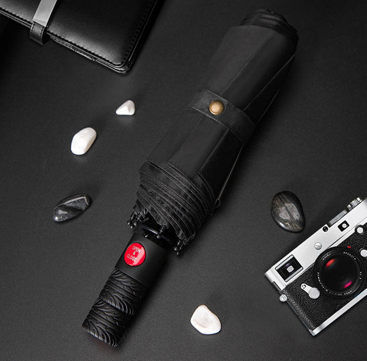 Automatic Sun & Rain Umbrella, with Anti UV Coating, Large Canopy & Anti-slip Handle, for Travel, Commute & More