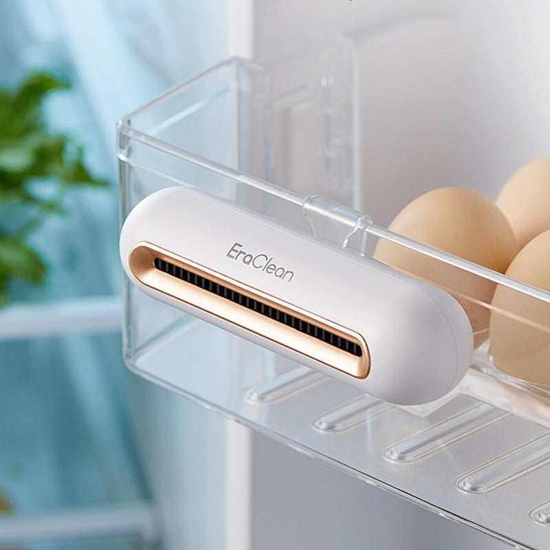 Rechargeable Compact Refrigerator Odor Eliminator Air Purifier, for Fridge, Room, Car, Closet & Drawer