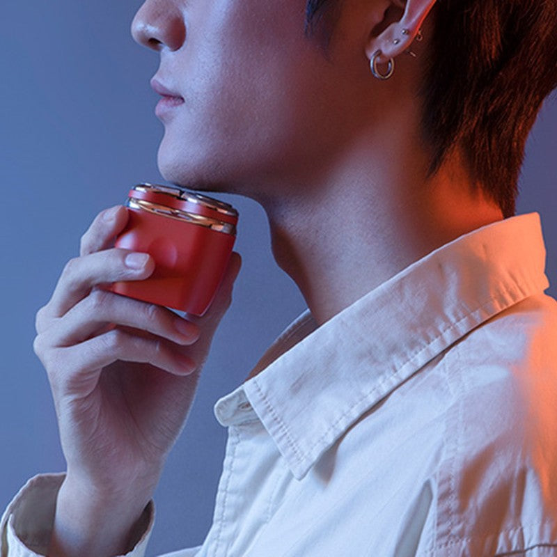 Mini Rechargeable Portable Cordless Electric Rotary Face Shaver, for Travelling, Office & Gym