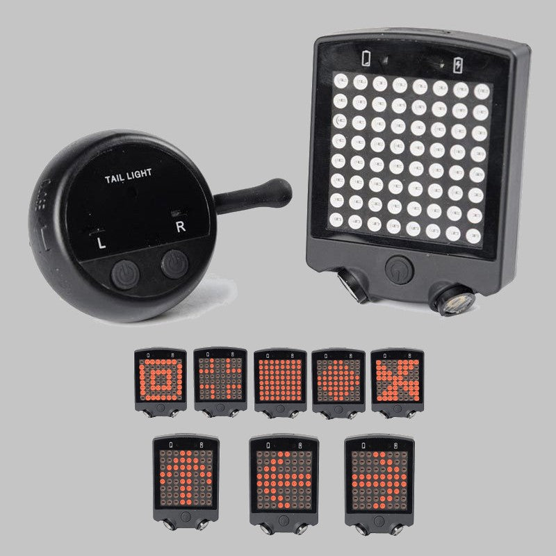 USB Rechargeable LED Bike Turn Signal Laser Light, with Remote Control & Waterproof Design