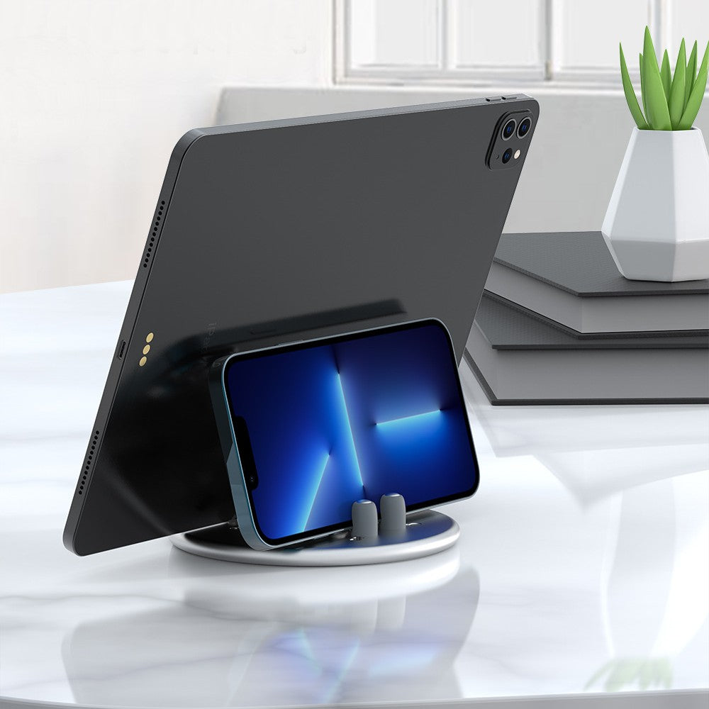 Adjustable Round Vertical Laptop Stand with Multiple Slots, for Laptop, Tablet, Phone